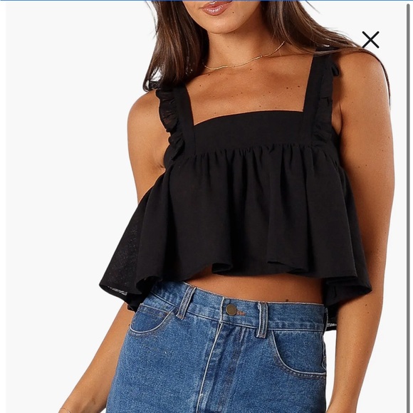 Petal & Pup Tops - NWT!! Petal & Pup Raye Ruffle Strap Crop Sleeveless Top